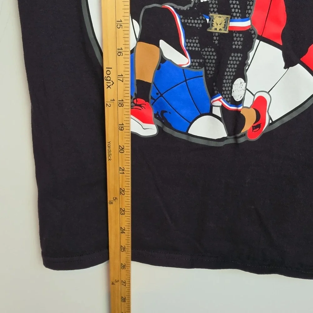Champion Harlem Globetrotters T-shirt Men's S Black w/ Colorful Prints Crew Neck - Picture 6 of 9